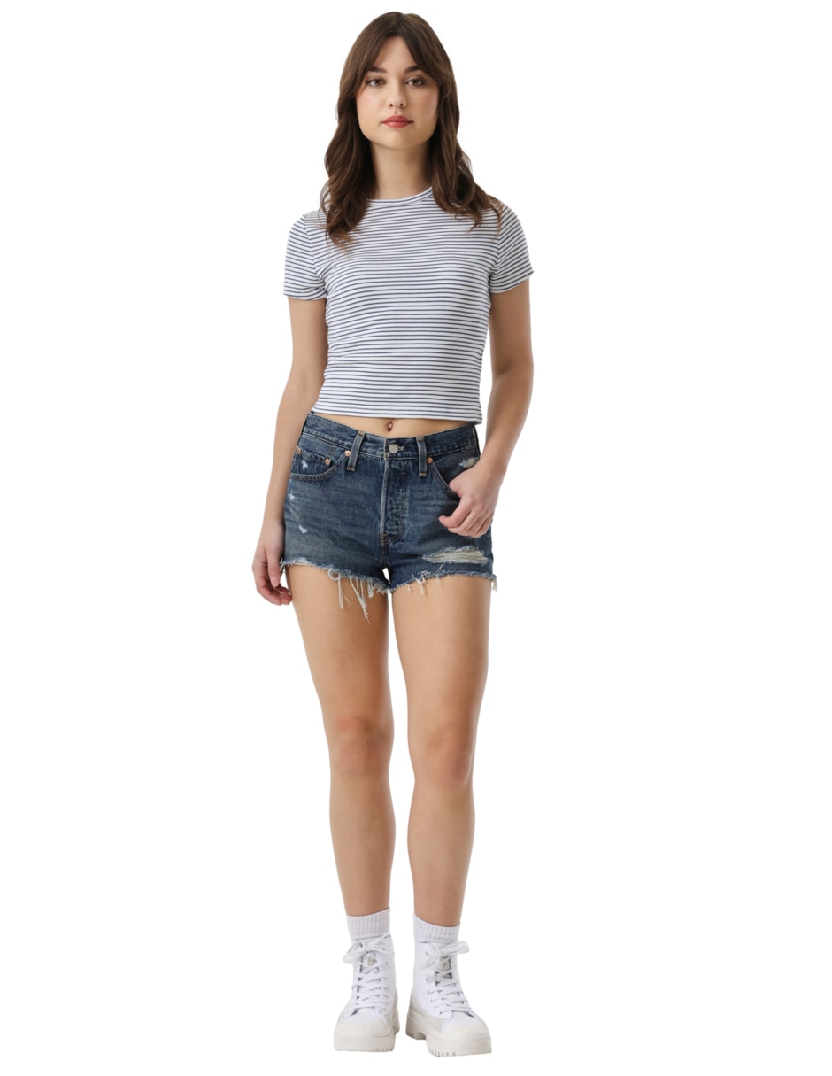 Playera manga corta cuello redondo para mujer 4