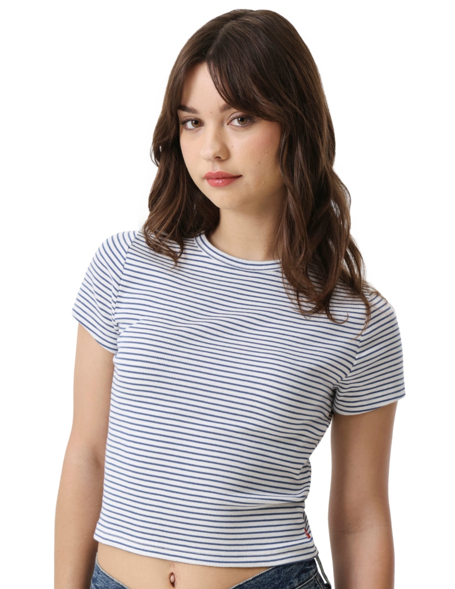 Playera manga corta cuello redondo para mujer 6