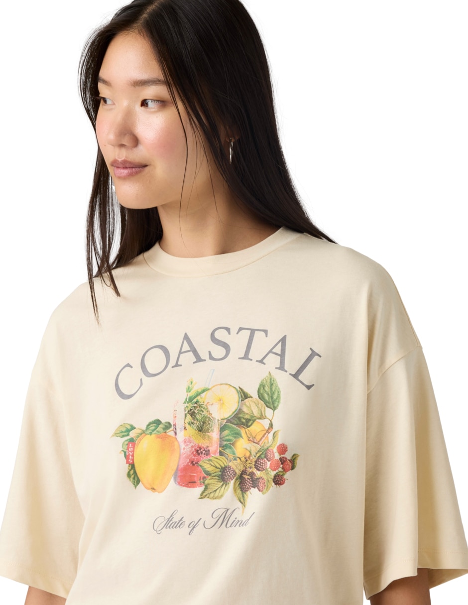 Playera manga corta cuello redondo para mujer 4