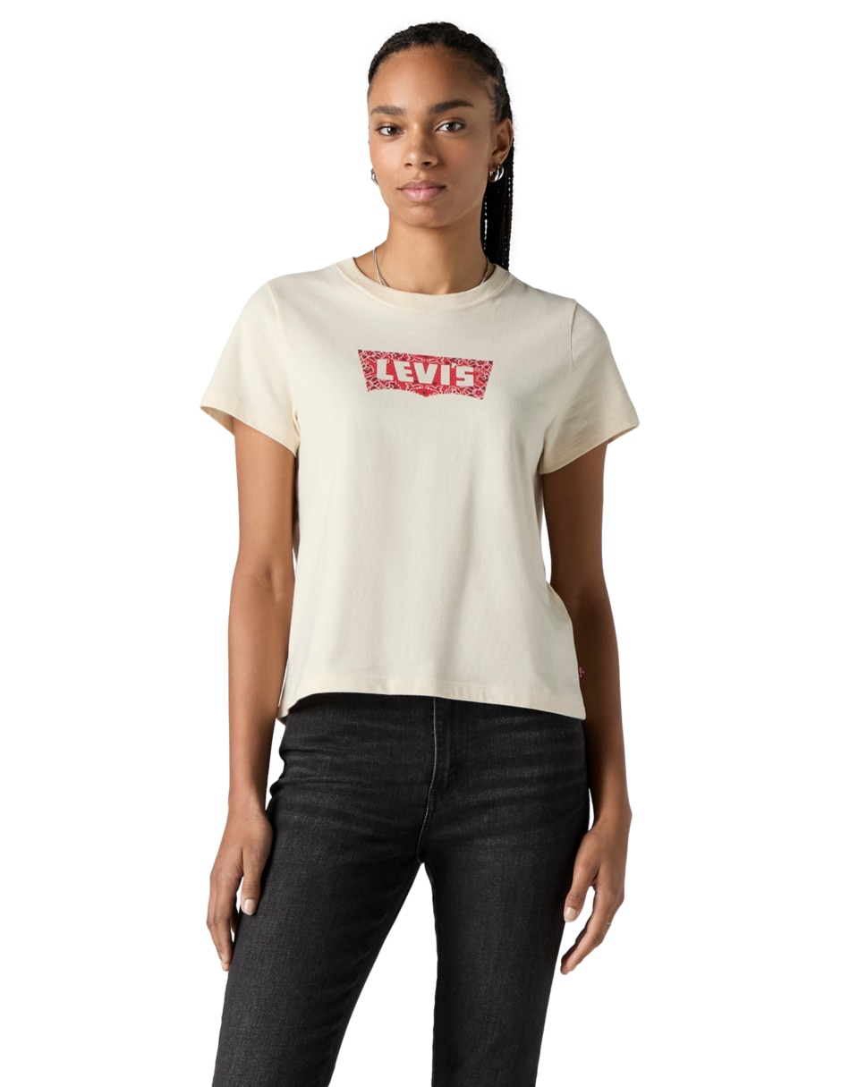 Playera manga corta cuello redondo para mujer 3