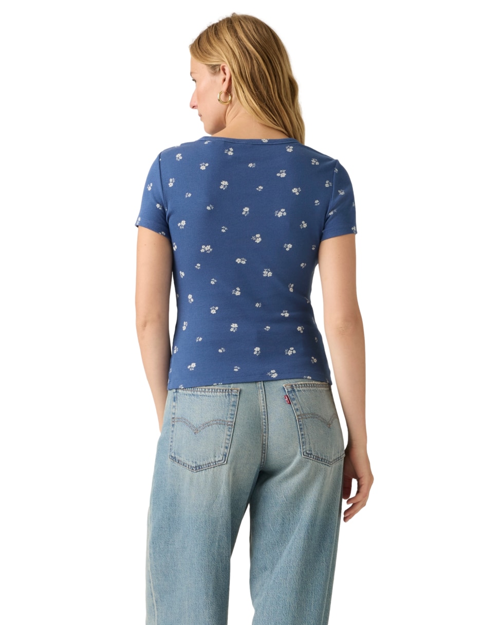 Playera manga corta cuello redondo para mujer 2