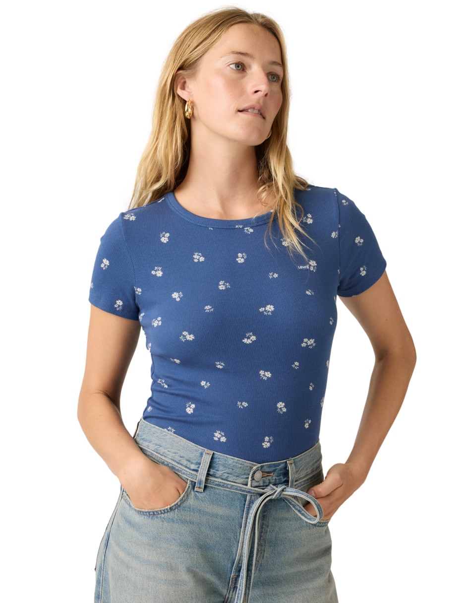 Playera manga corta cuello redondo para mujer 3
