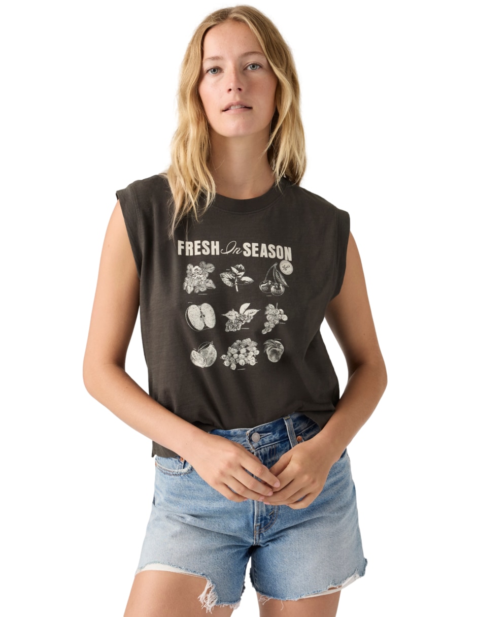 Playera cuello redondo para mujer
