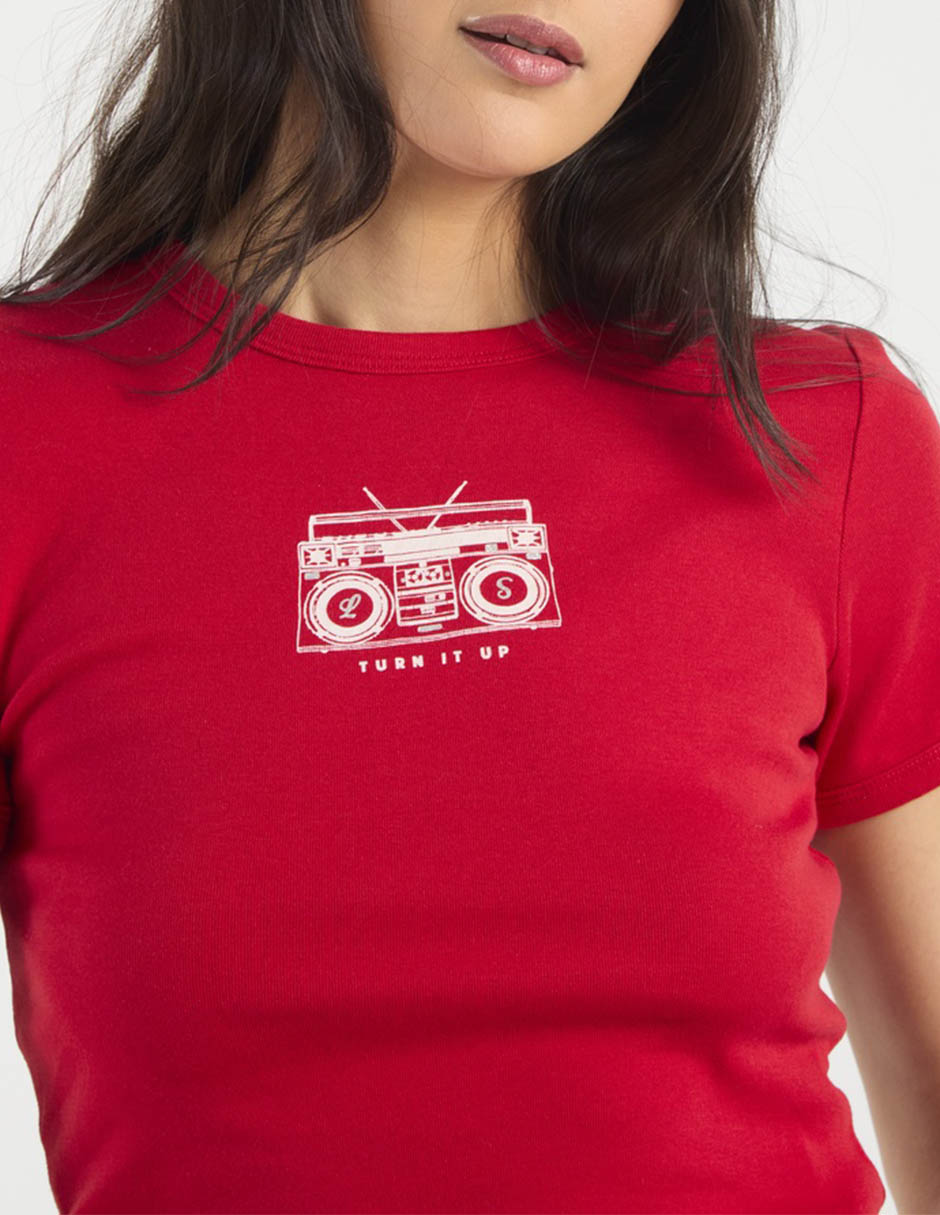 Playera manga corta cuello redondo para mujer 4