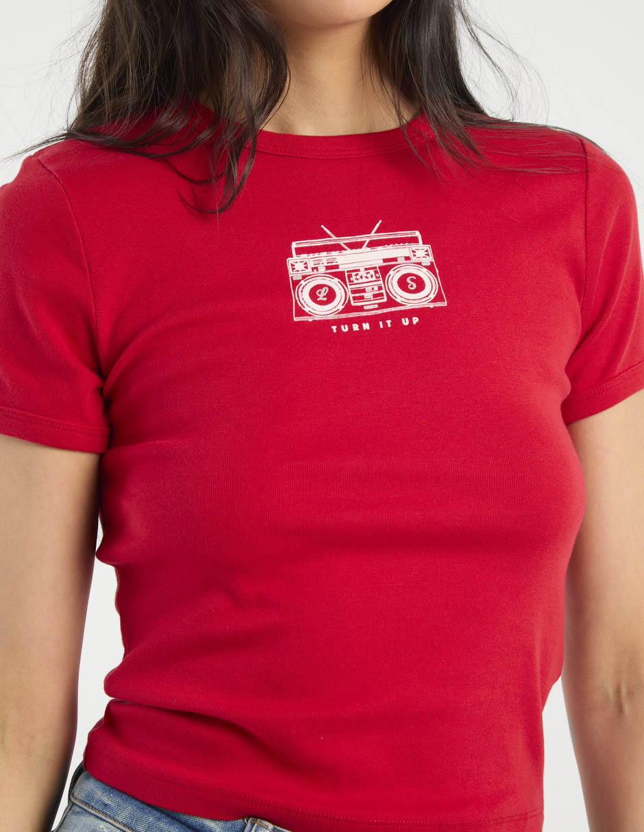 Playera manga corta cuello redondo para mujer 5