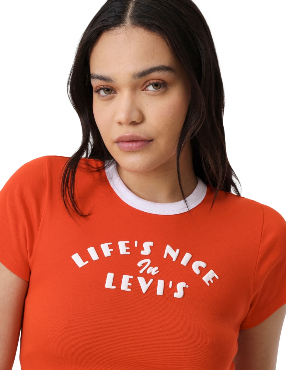 Playera manga corta cuello redondo para mujer 6