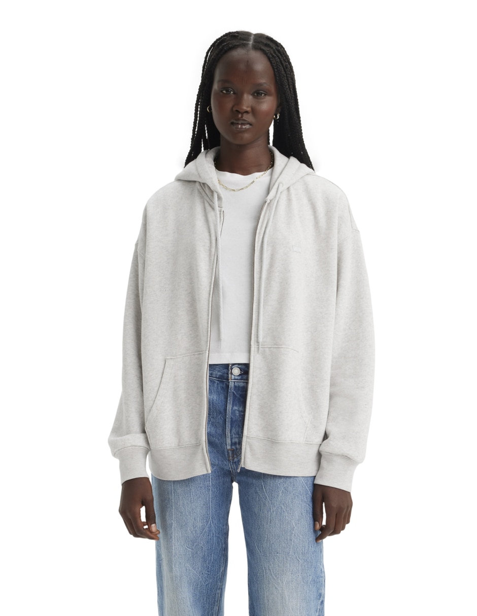 Sudadera con capucha y bolsa para mujer