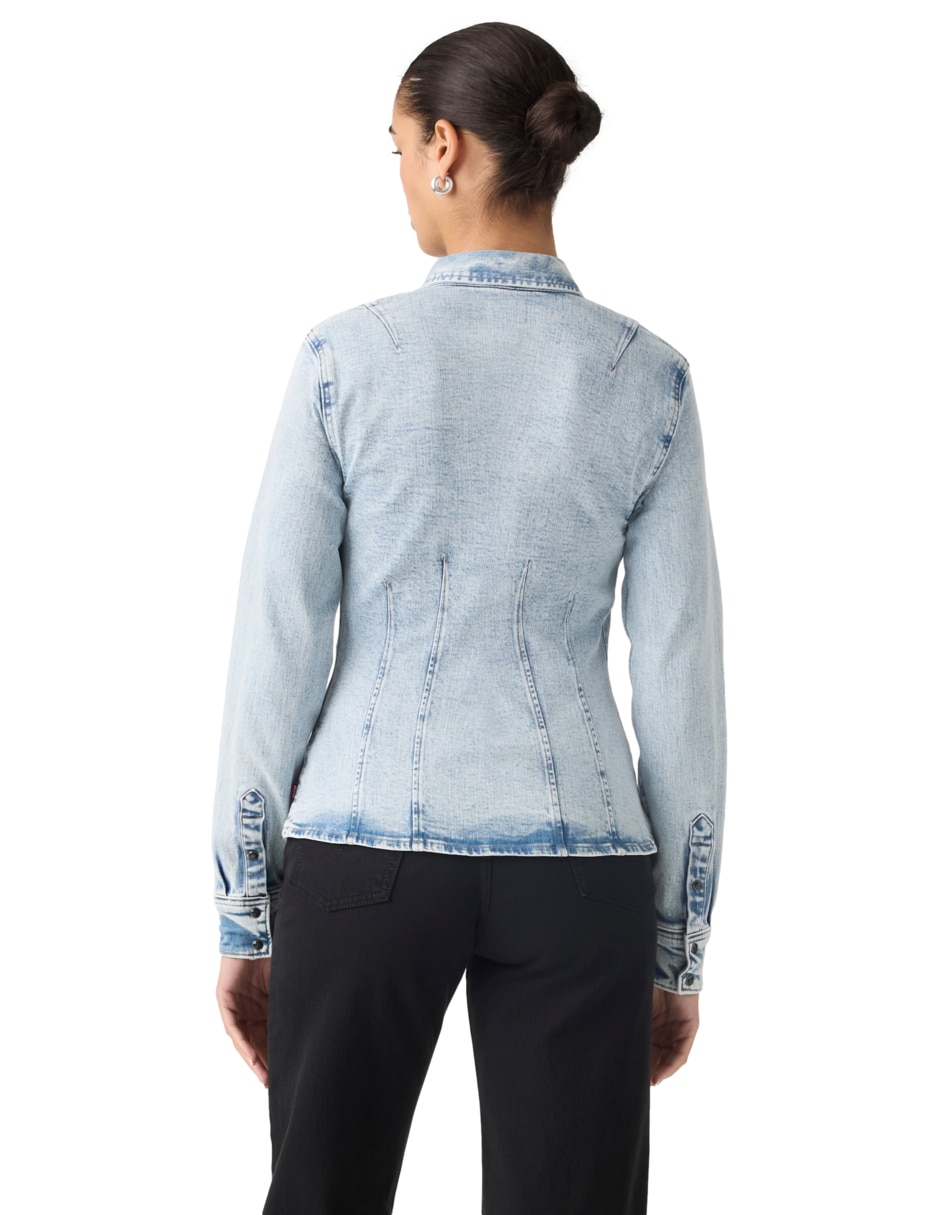 Blusa camisera manga larga para mujer 2