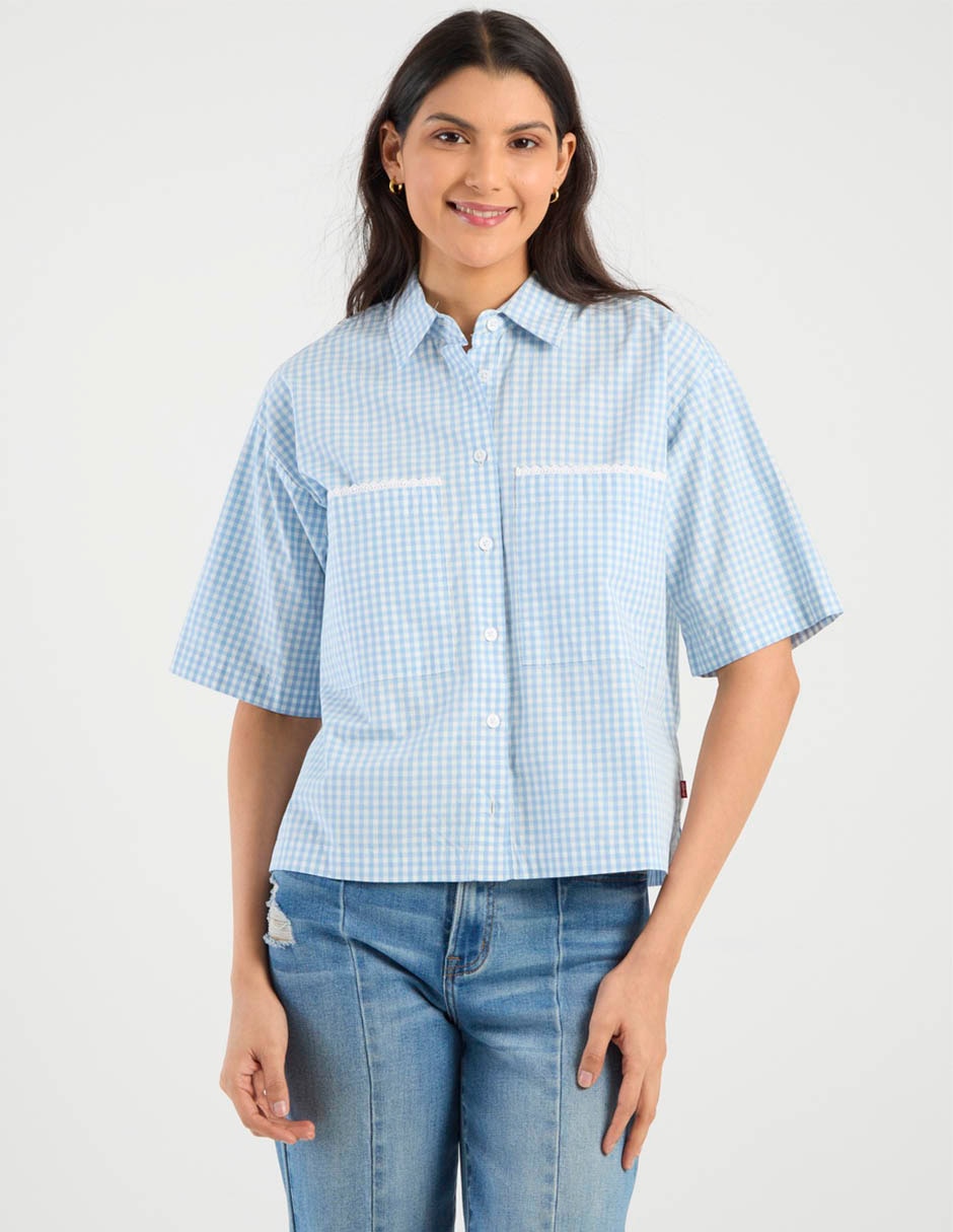 Blusa manga corta para mujer