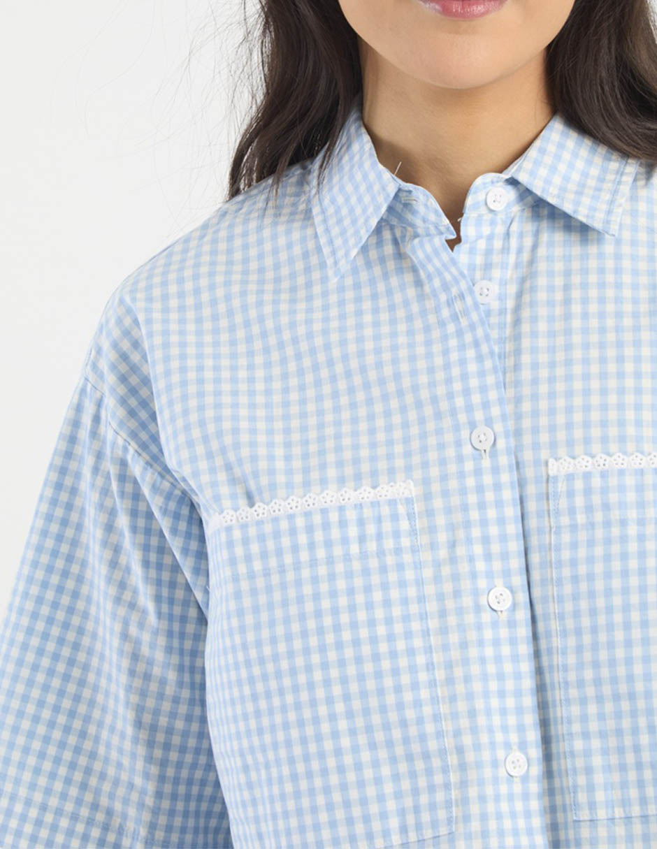 Blusa manga corta para mujer 4