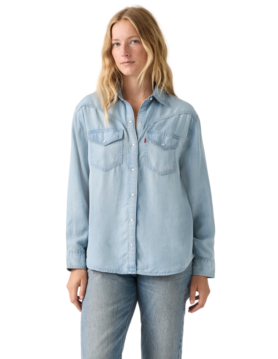 Blusa manga larga para mujer