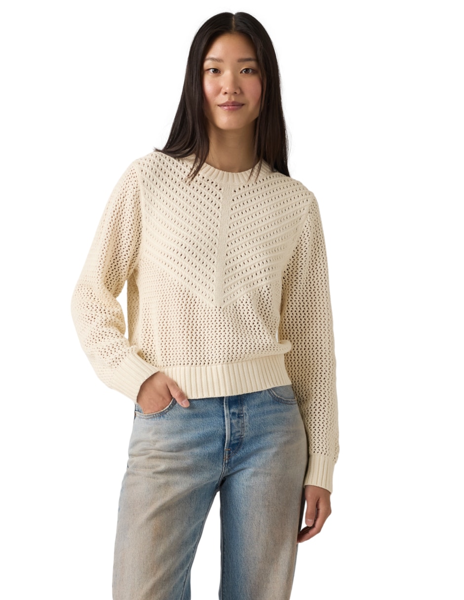 Suéter cuello redondo para mujer