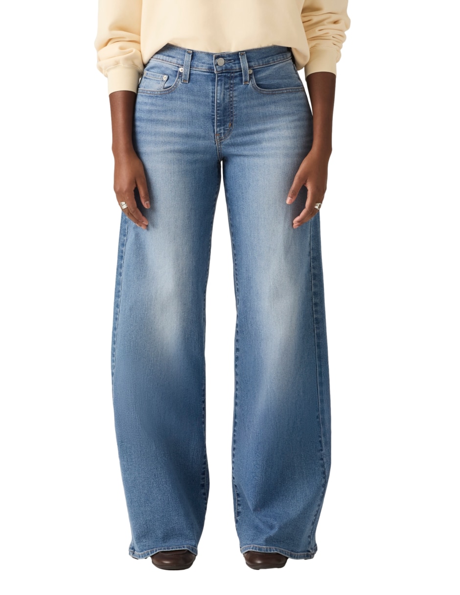Jeans wide leg cintura 728 para mujer