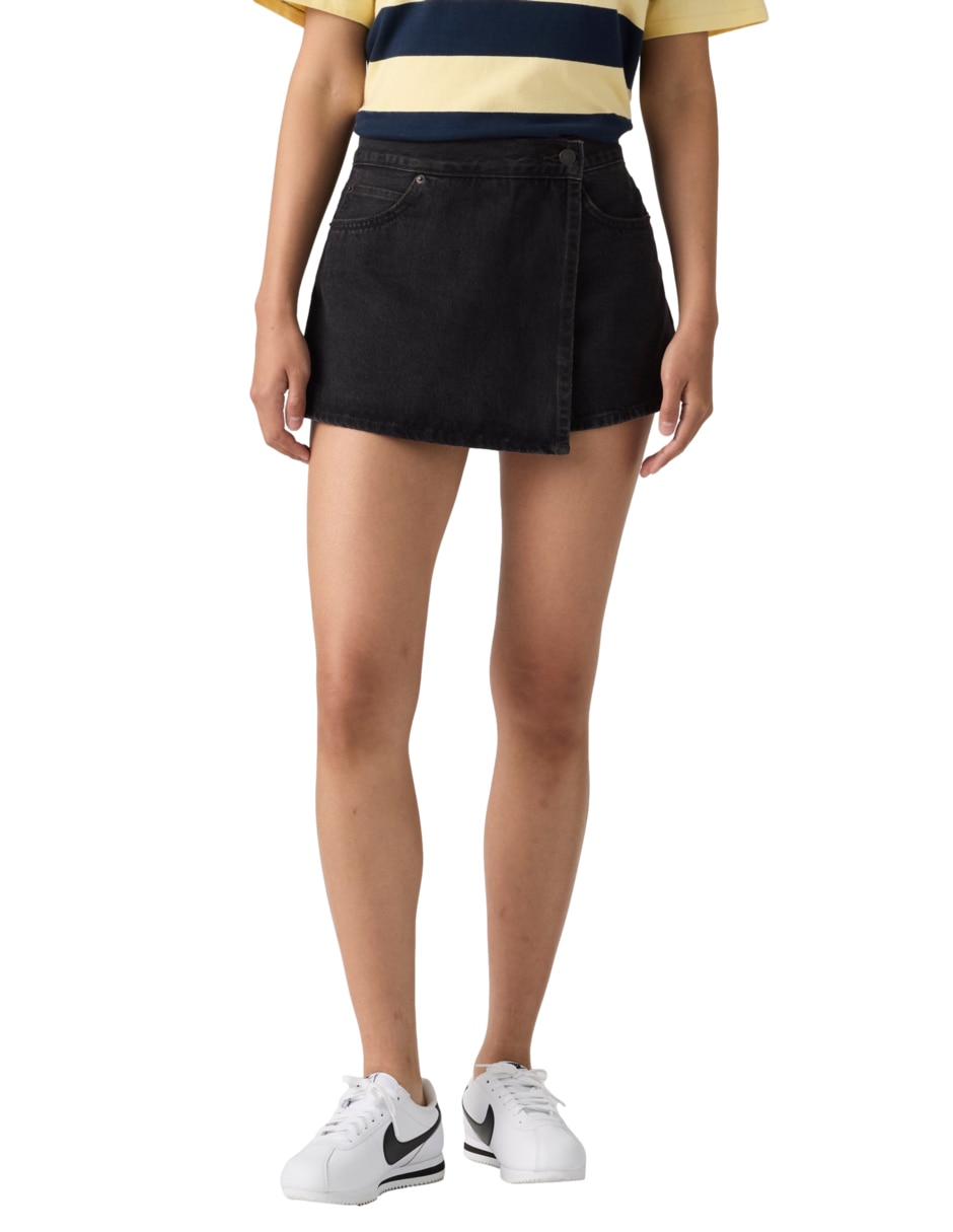 Falda pantalón midi de algodón a la cintura 4