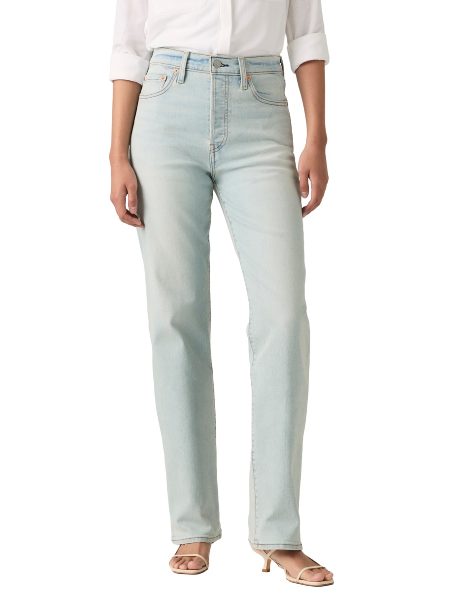 Jeans slim cinturaa media para mujer