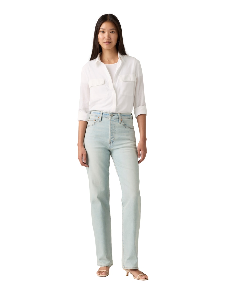 Jeans slim cinturaa media para mujer 2
