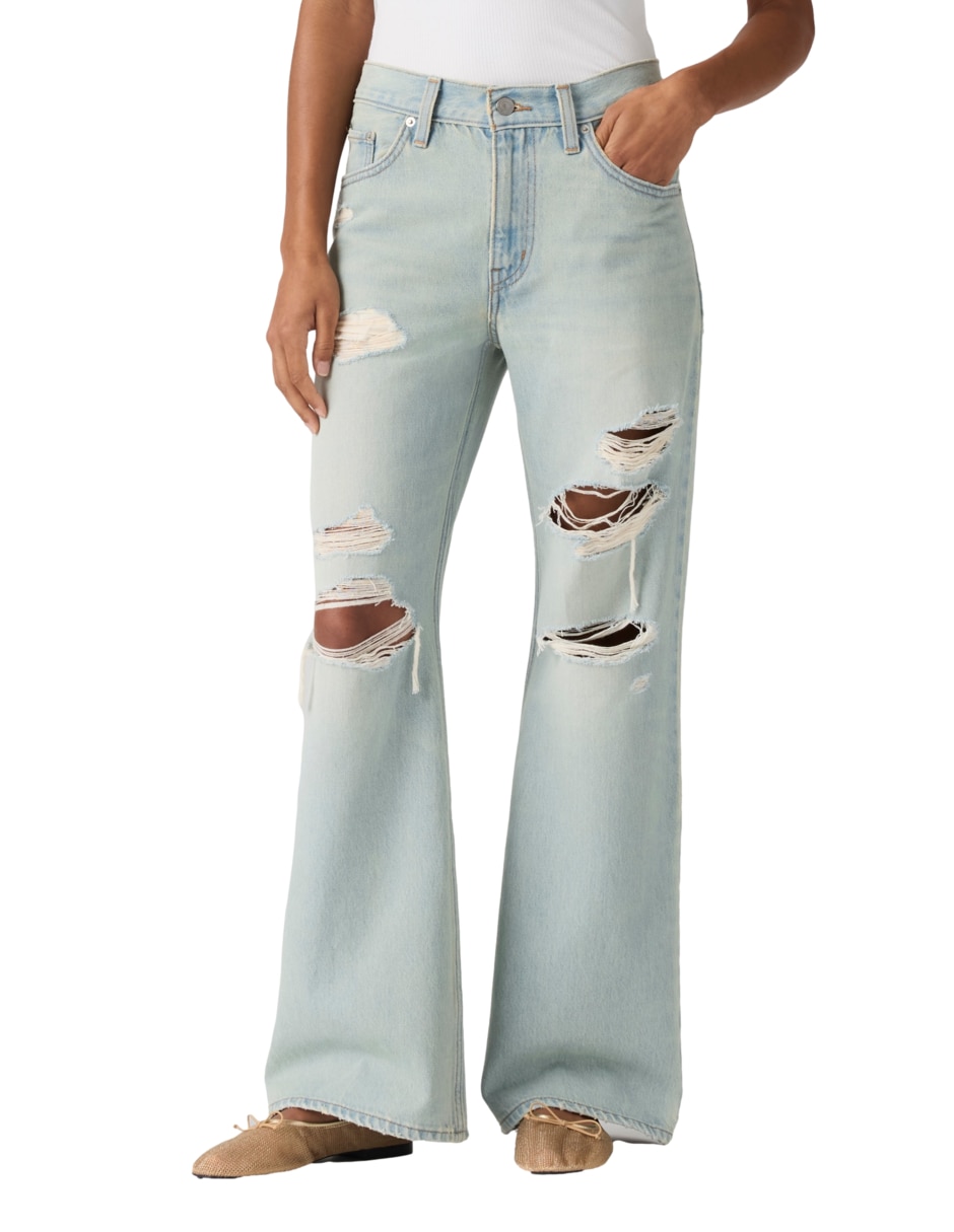 Pantalón flare loose para mujer