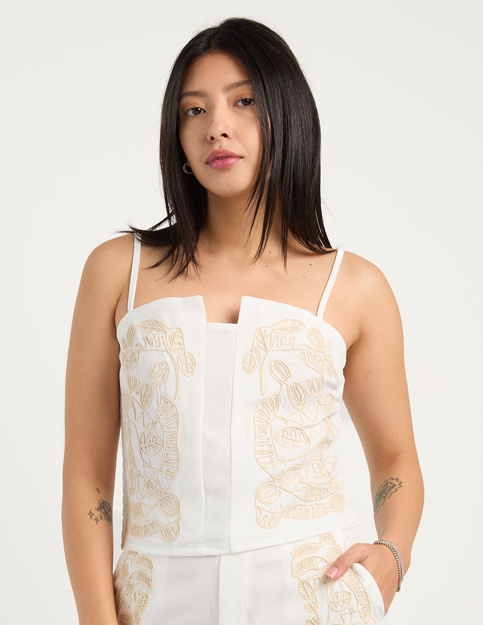 Top escote cuadrado tirante ajustable 2