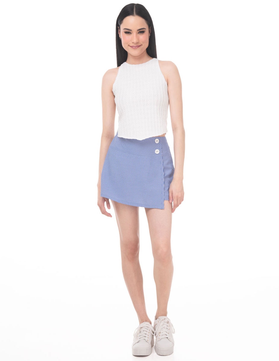 Falda short mini a la cintura 3