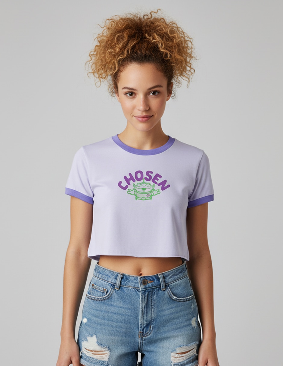 Playera manga corta cuello redondo para mujer 3