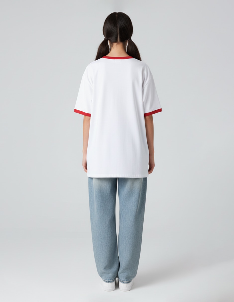 Playera manga al codo cuello redondo para mujer 2