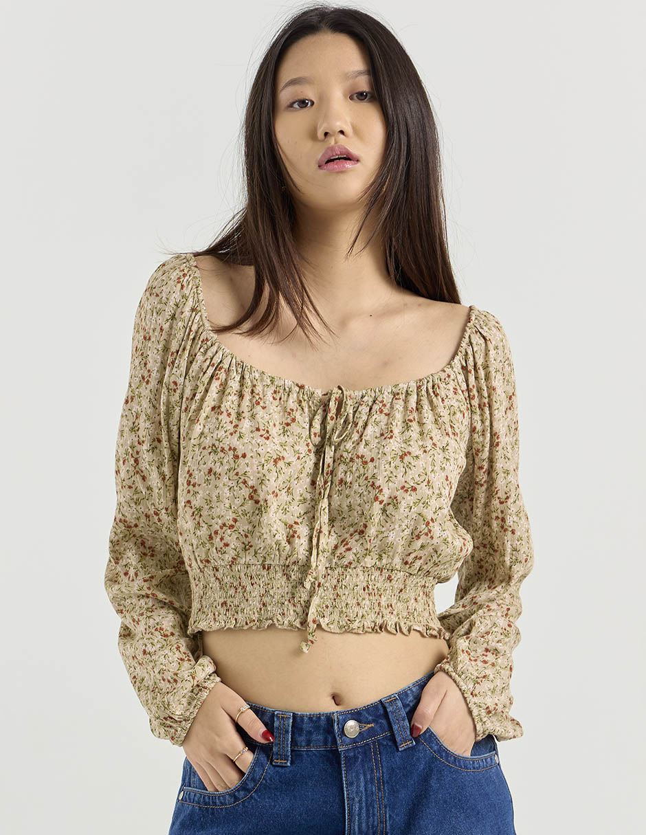 Blusa manga larga para mujer