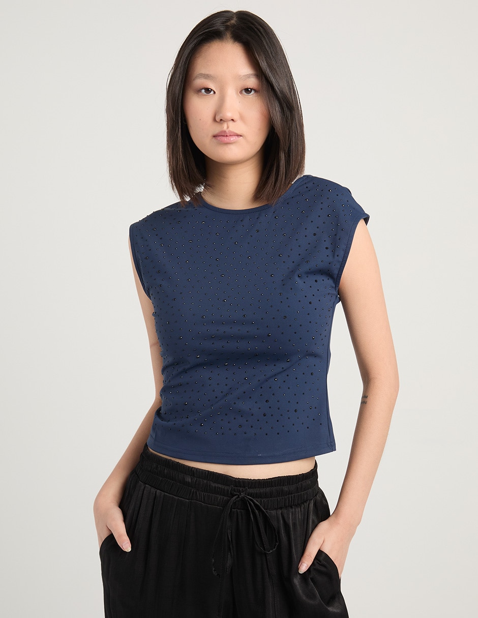 Blusa manga corta para mujer