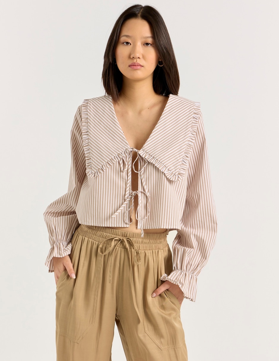 Blusa manga larga para mujer