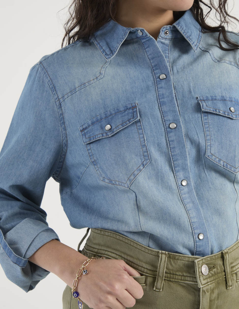 Blusa manga larga para mujer 4