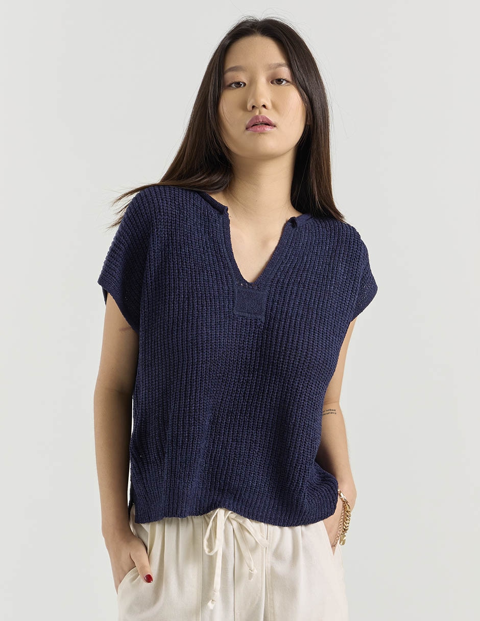 Blusa manga corta para mujer