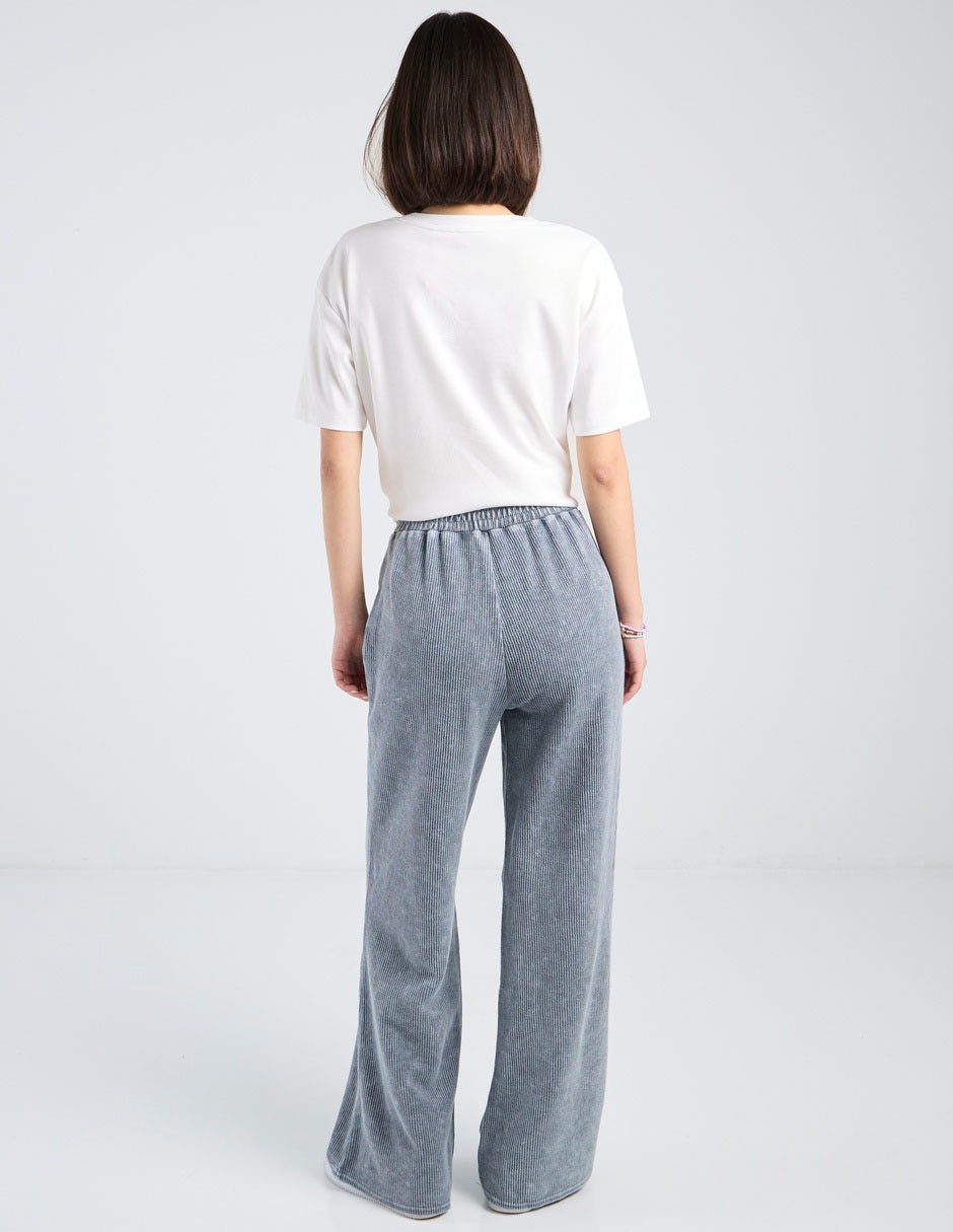 Pants wide leg Juniors con jareta para mujer 6