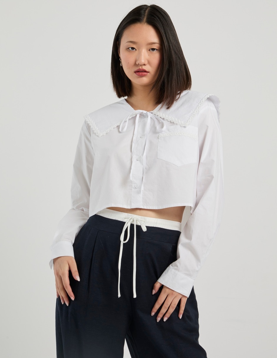 Blusa manga larga para mujer