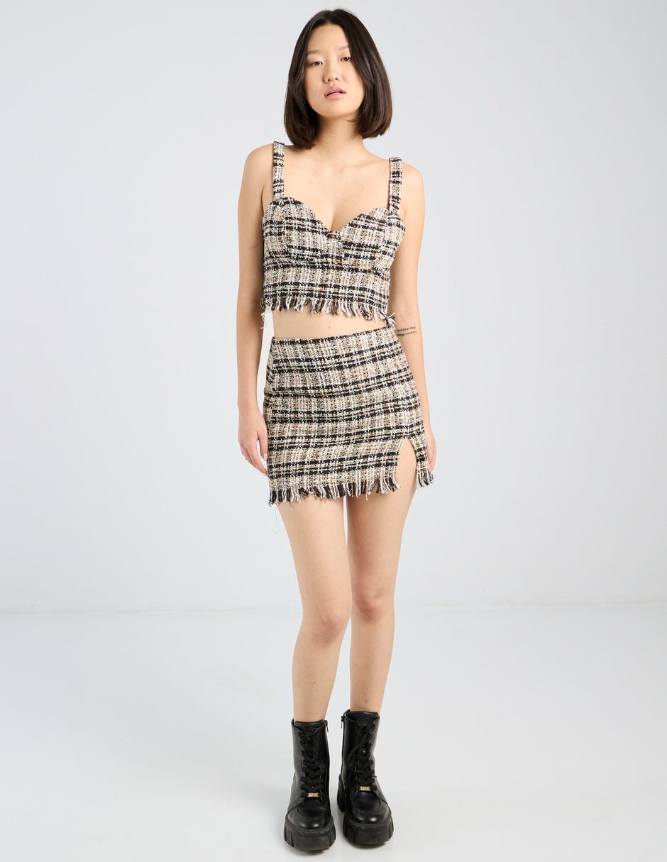 Falda mini cintura alta 3
