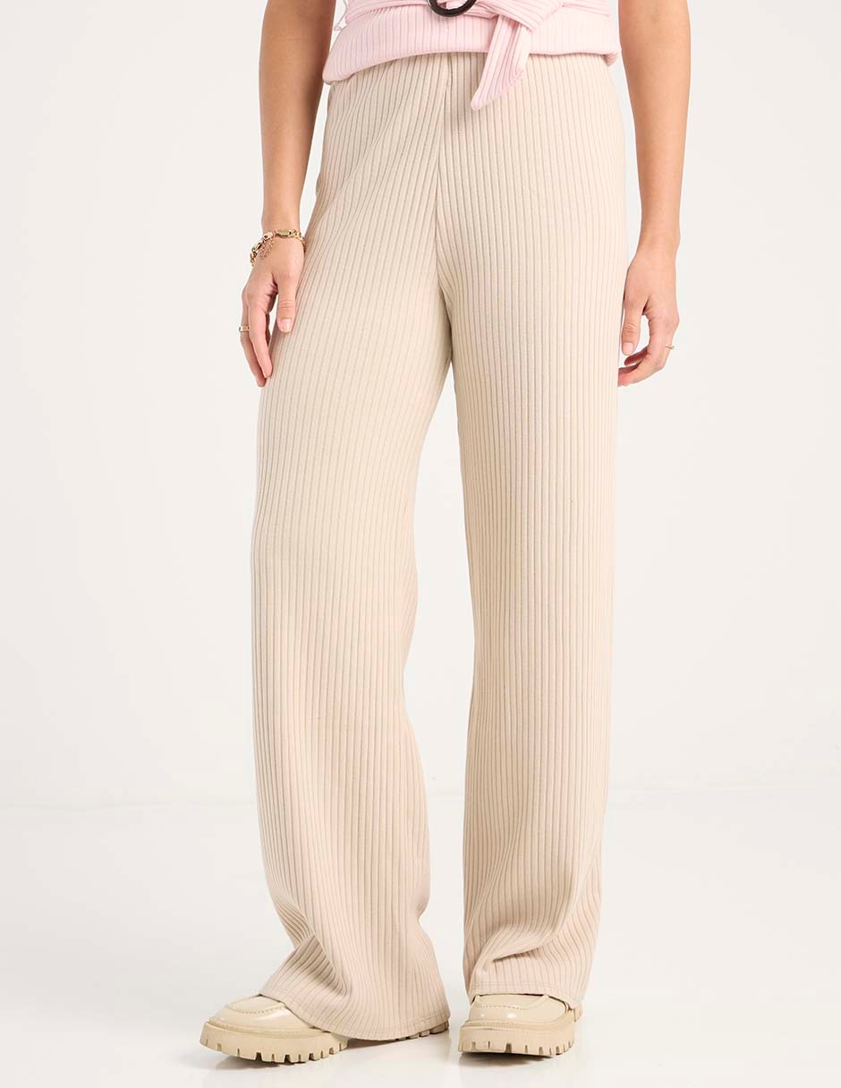 Pantalón relaxed Coffee Bean straight para mujer