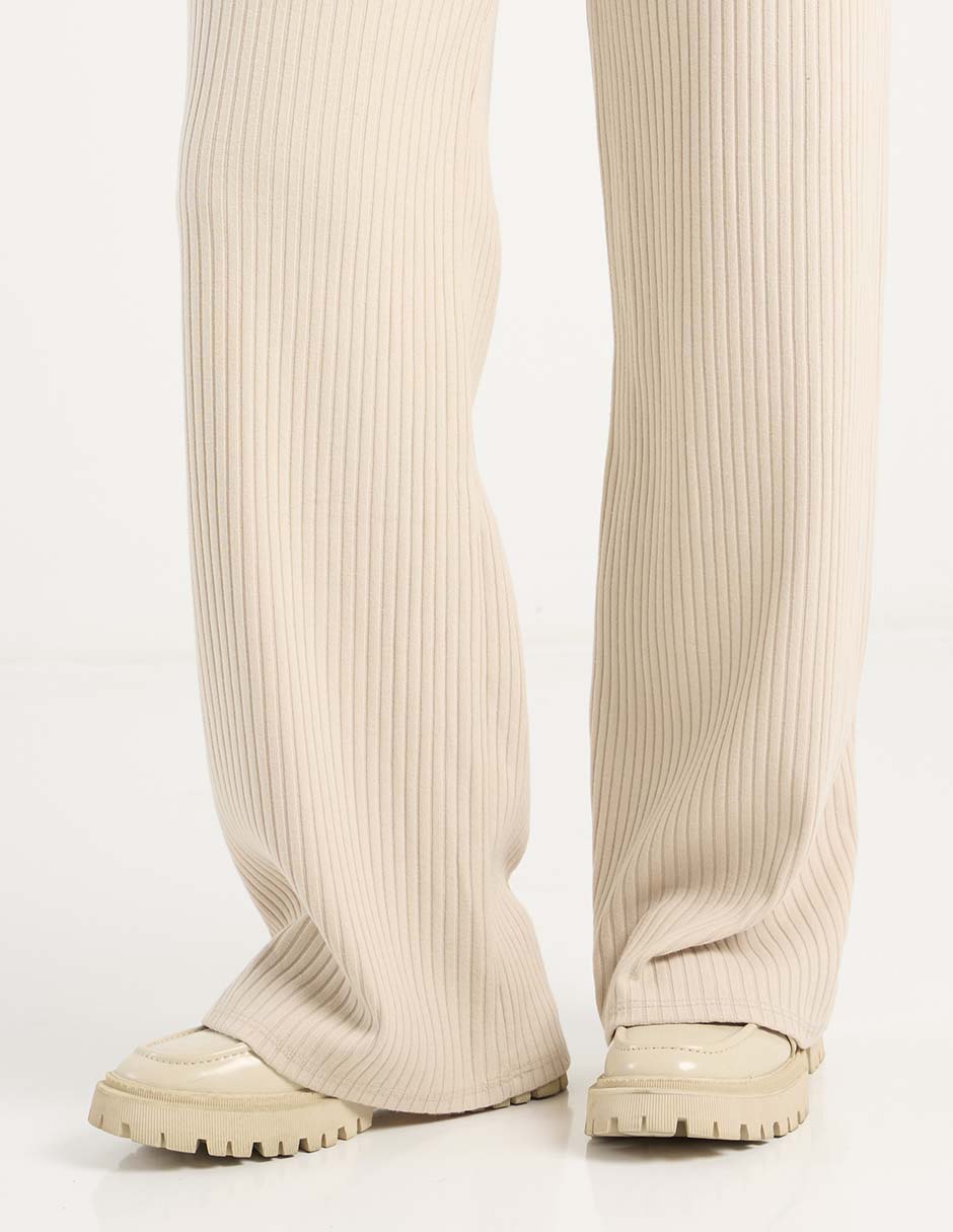 Pantalón relaxed Coffee Bean straight para mujer