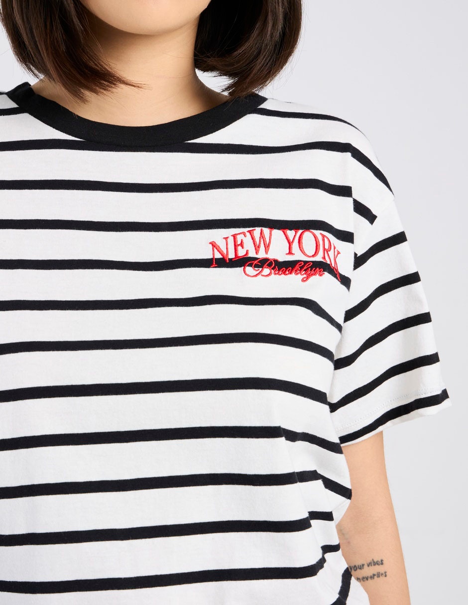 Blusa Coffee Bean manga corta para mujer