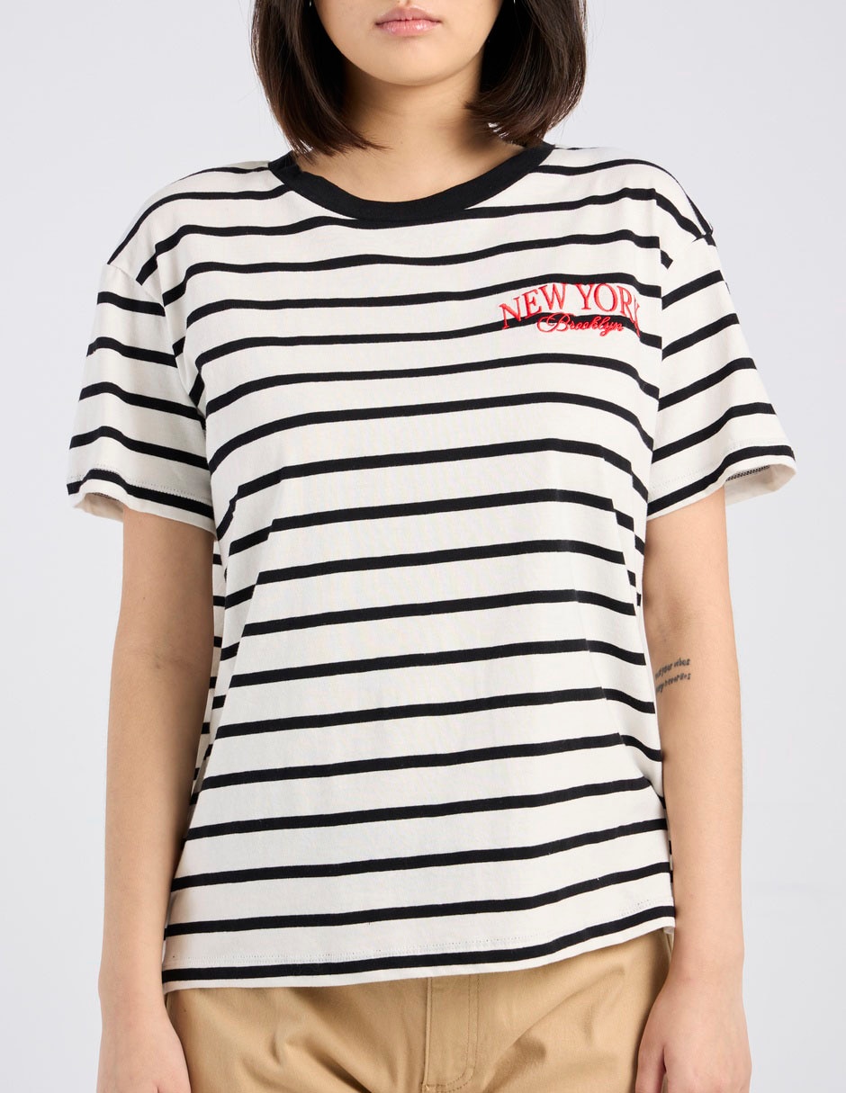 Blusa Coffee Bean manga corta para mujer