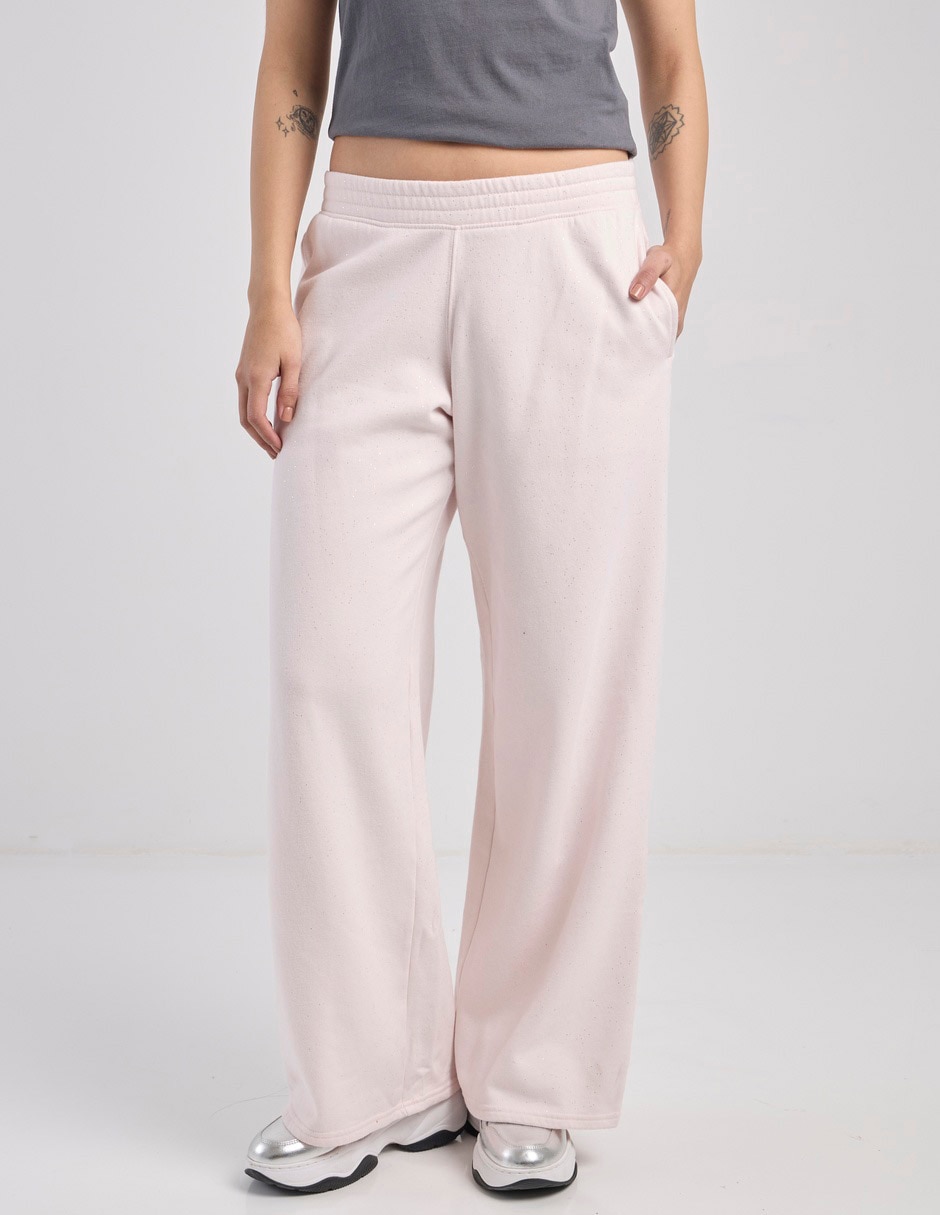 Pants straight con elástico para mujer