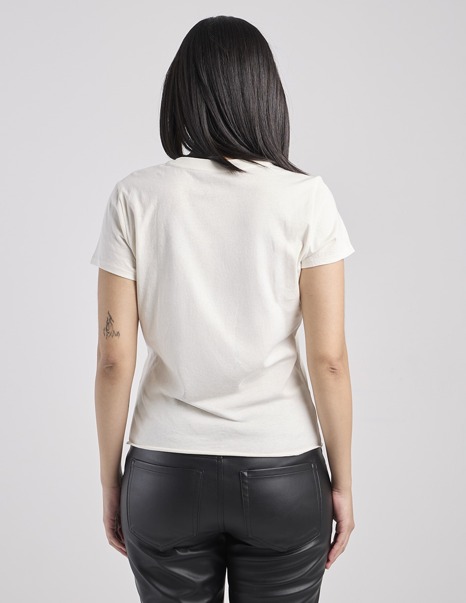 Playera manga corta cuello redondo para mujer 2