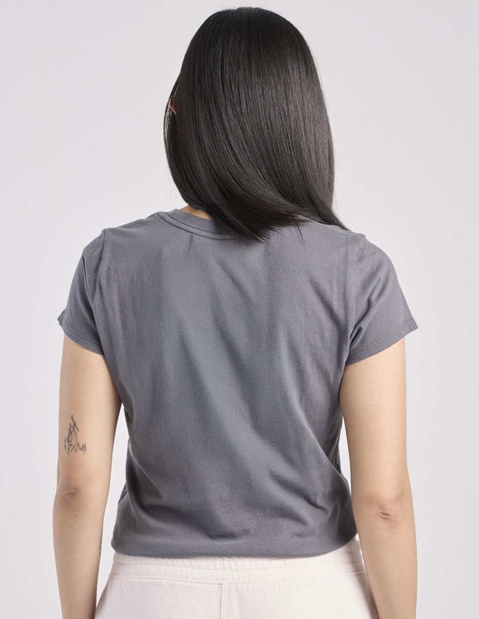 Playera manga corta cuello redondo para mujer 2