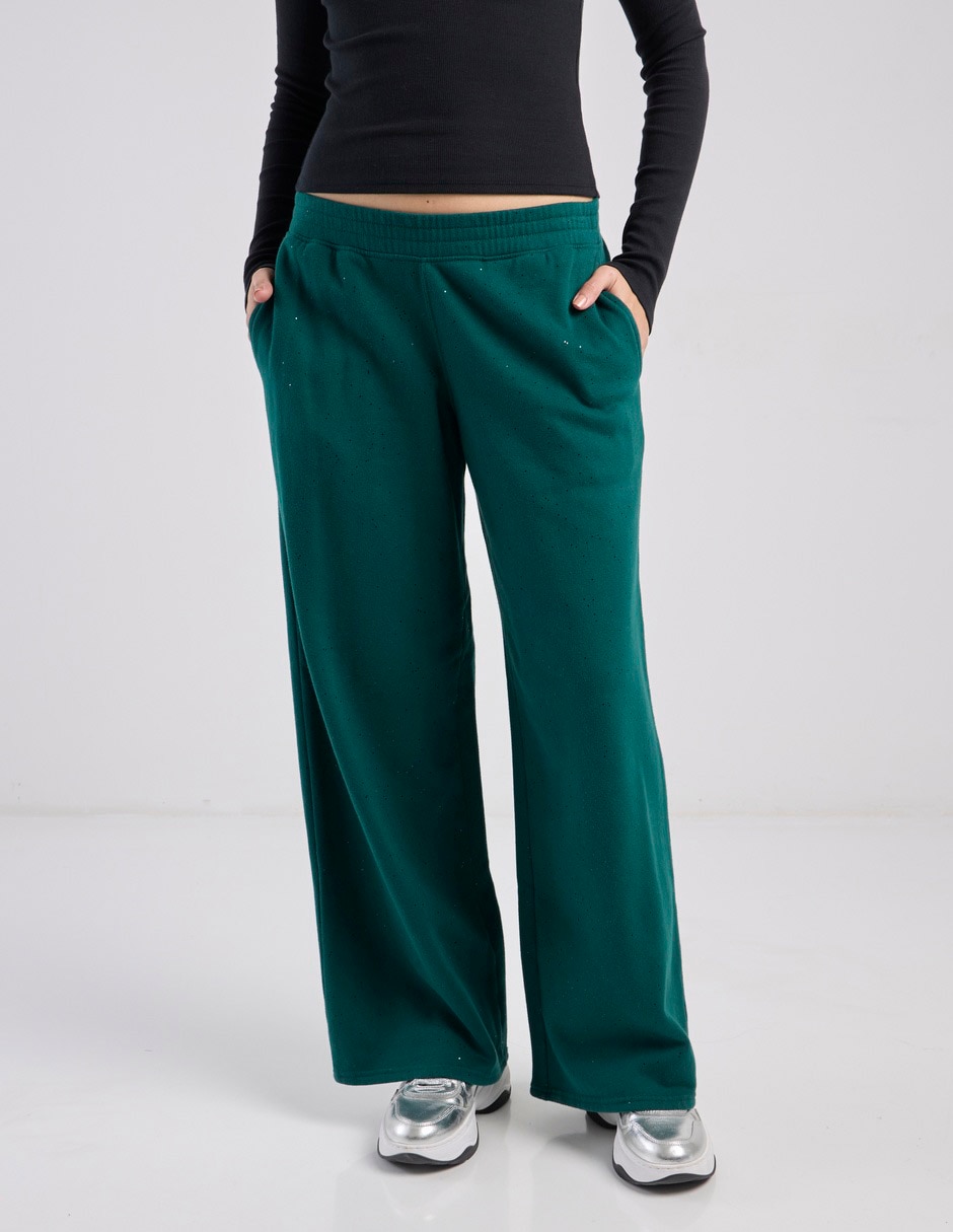 Pants amplio con elástico para mujer