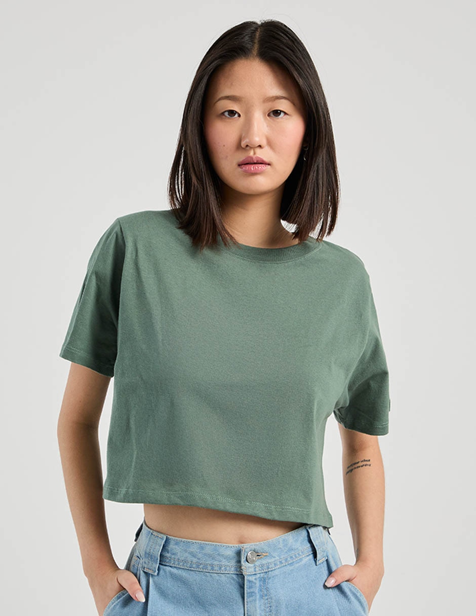 Playera manga corta cuello redondo para mujer Playera manga corta cuello redondo para mujer