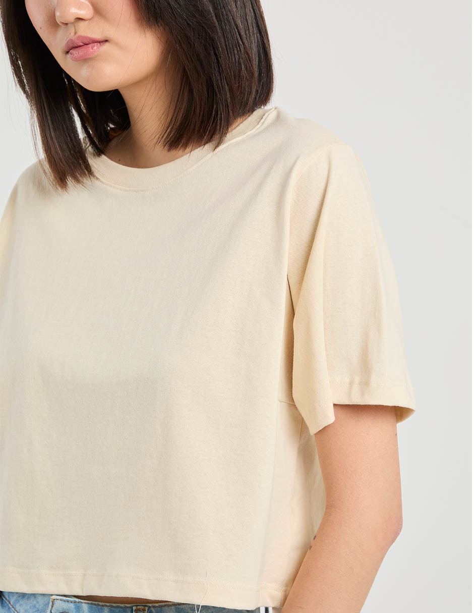 Playera manga corta cuello redondo para mujer 4
