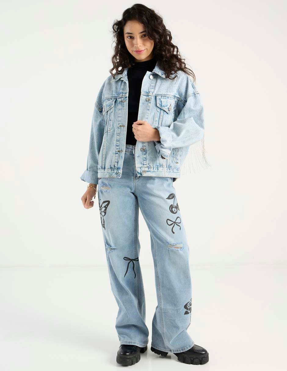 Jeans relaxed straight para mujer 2