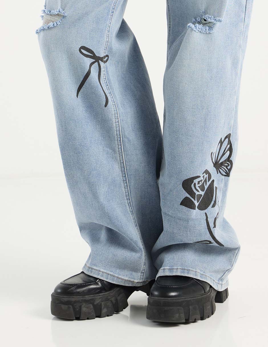 Jeans relaxed straight para mujer 5