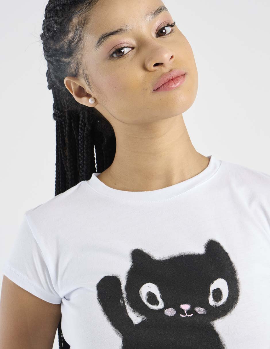 Playera manga corta cuello redondo para mujer 4