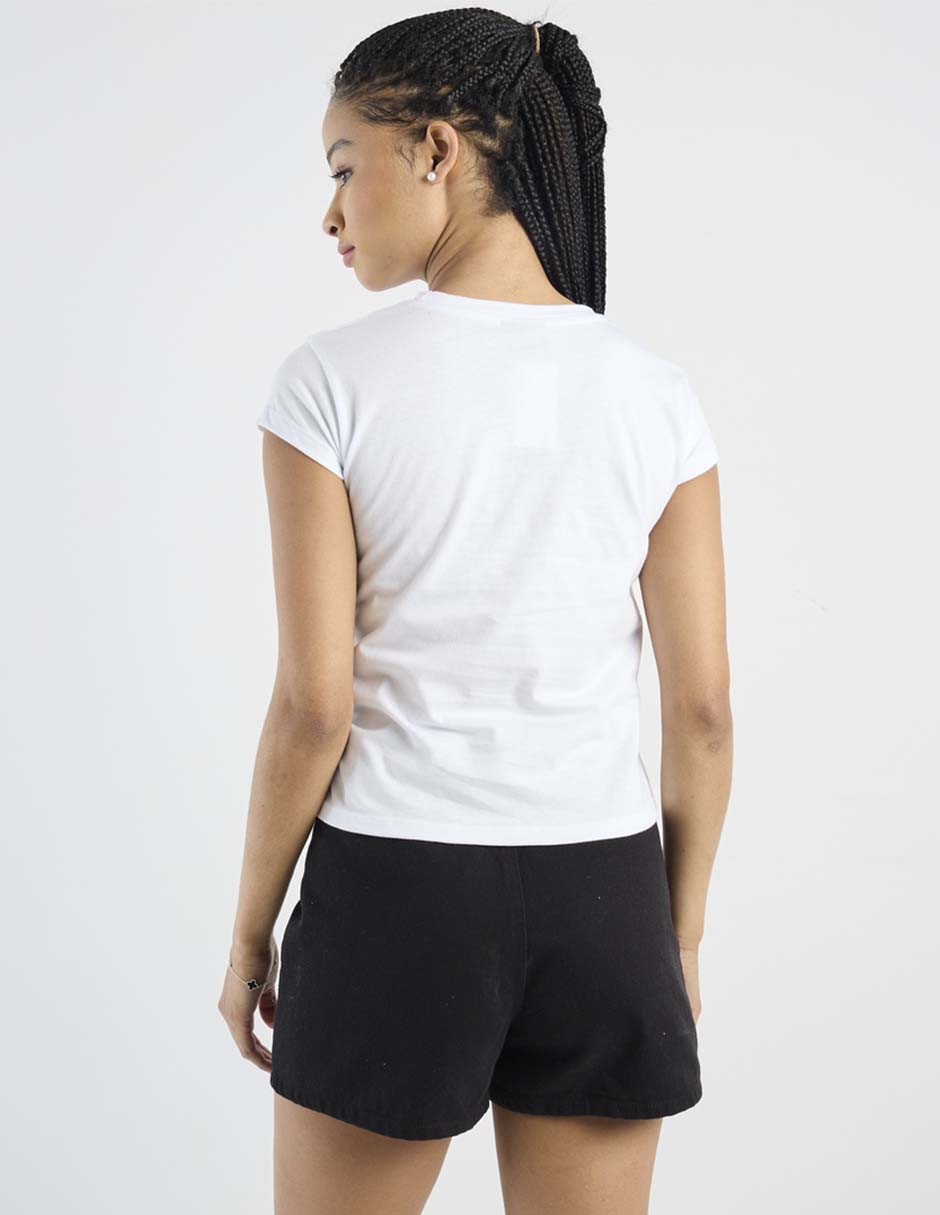 Playera manga corta cuello redondo para mujer 6