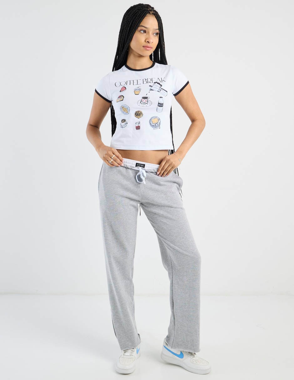 Playera manga corta cuello redondo para mujer 3