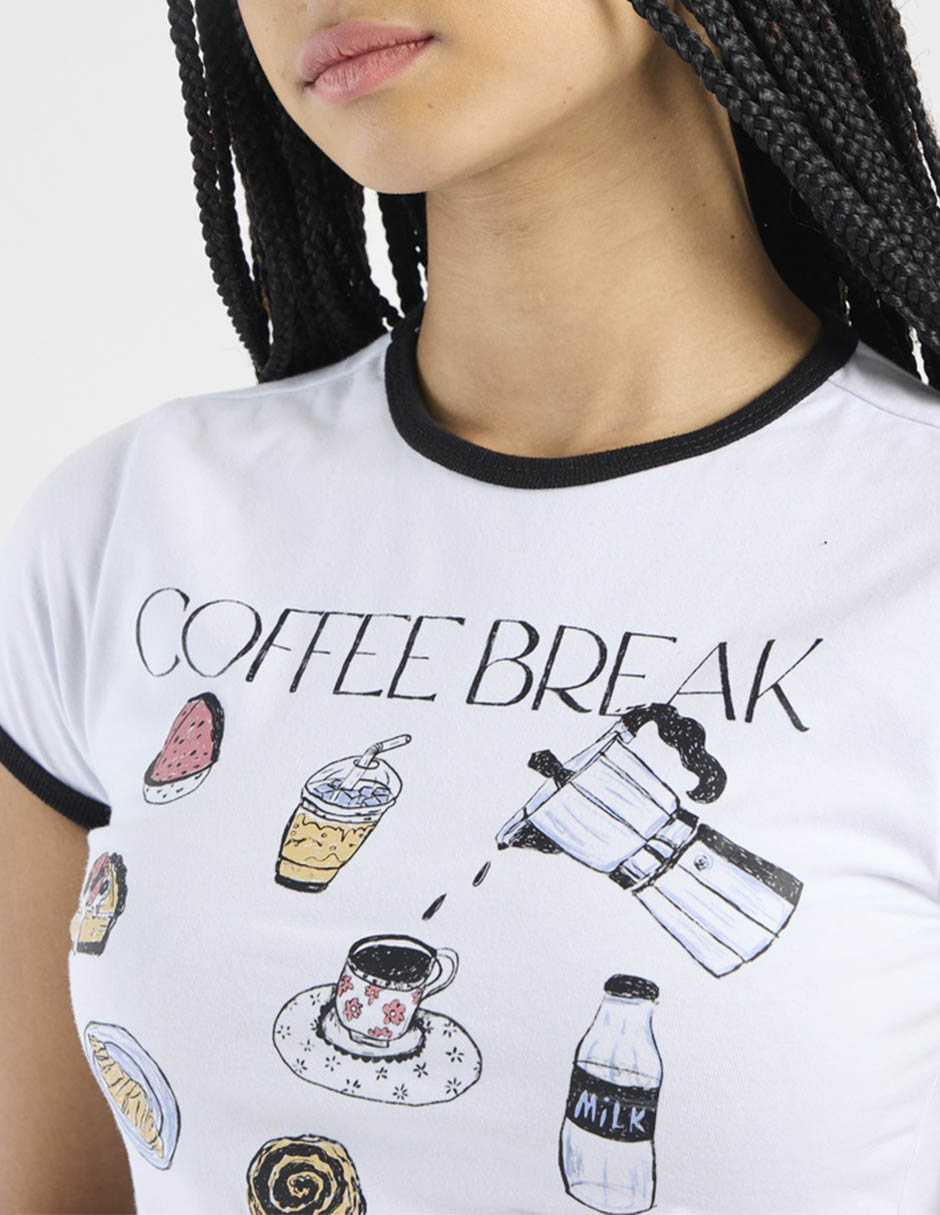 Playera manga corta cuello redondo para mujer 4