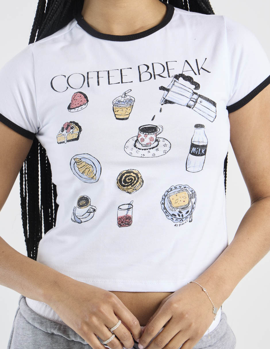 Playera manga corta cuello redondo para mujer 5
